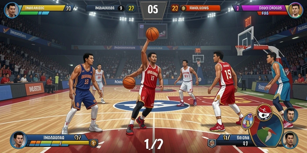 Screenshot dari fitur interaksi pemain dengan tim.